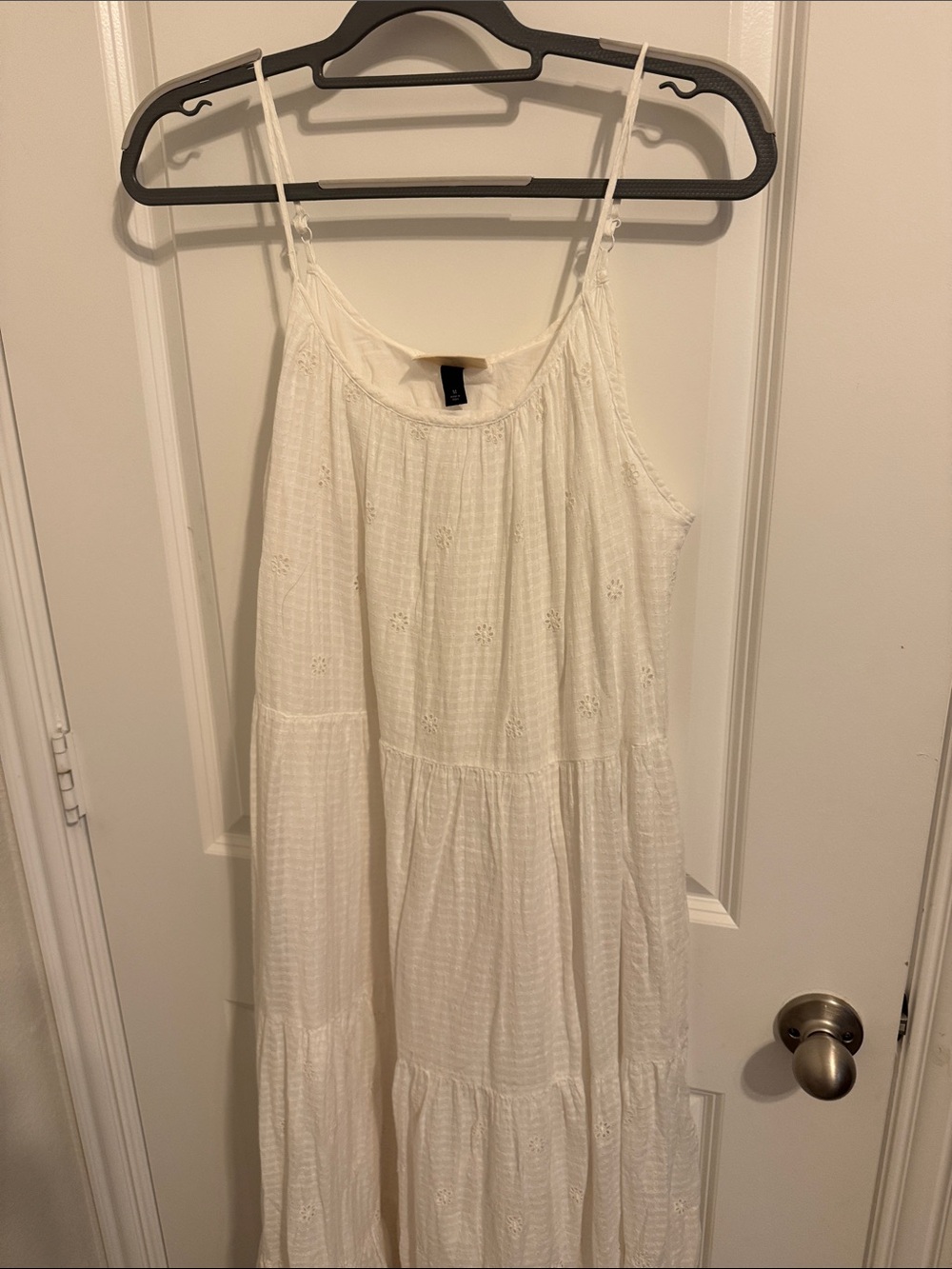 Elegant White Maxi Beach Dress sz M